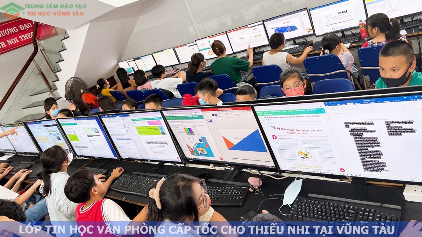 Lớp tin học văn phòng cấp tốc cho thiếu nhi Vũng Tàu