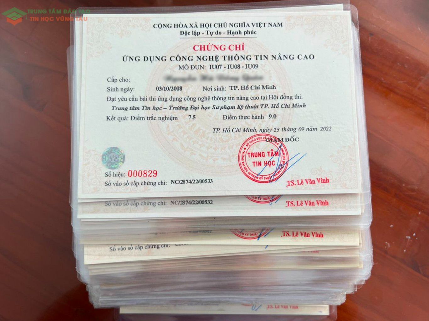 thi chứng chỉ cntt nâng cao ở dạy kèm tin học vũng tàu