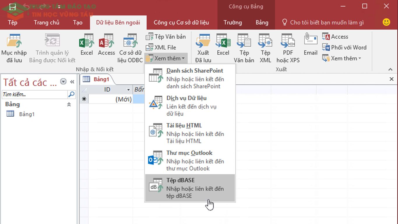 chương trình học access