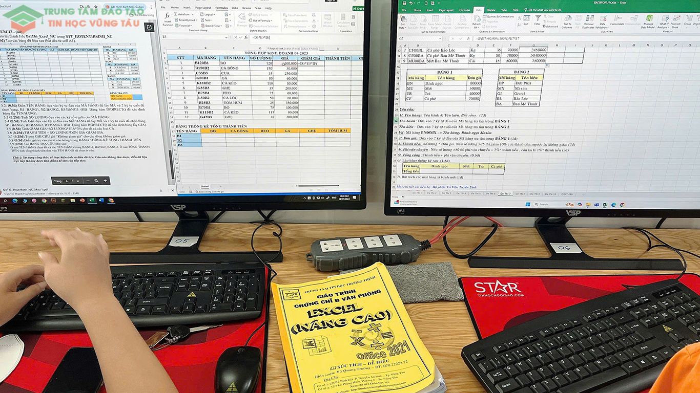 Học excel nâng cao tại trung tâm tin học vũng tàu