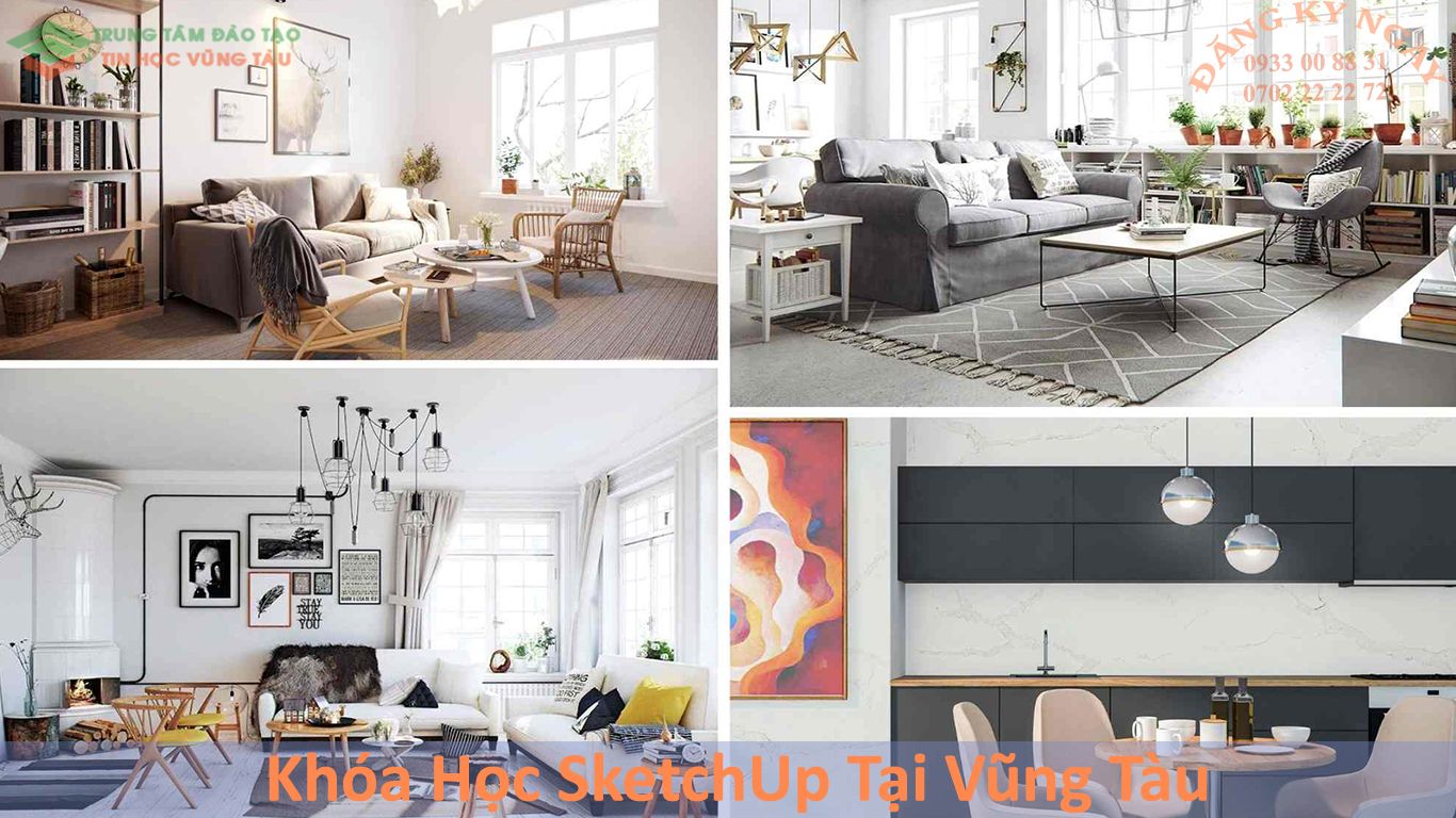Khóa học sketchup tại vũng tàu 1 kèm 1