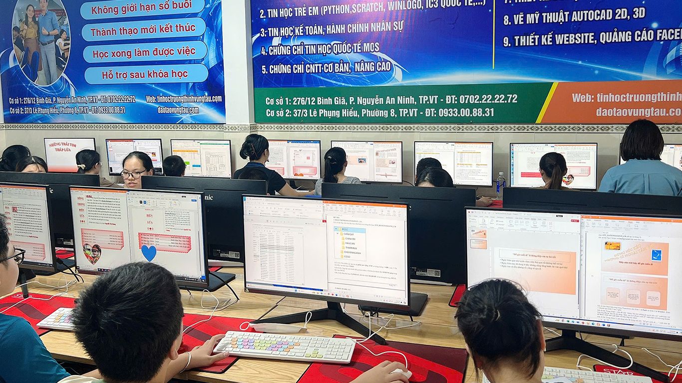 Khóa học tin học vũng tàu