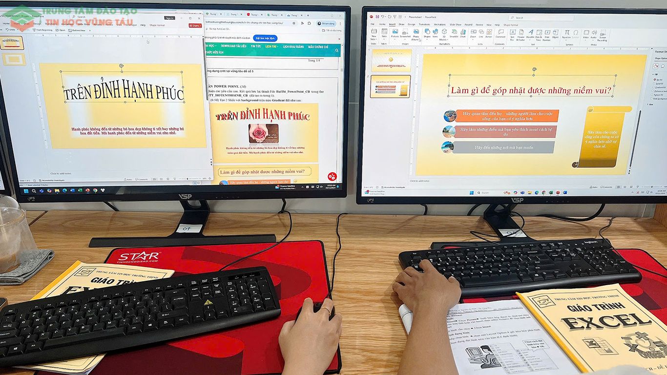 Lớp học tin học tại trung tâm dạy kèm tin học vũng tàu