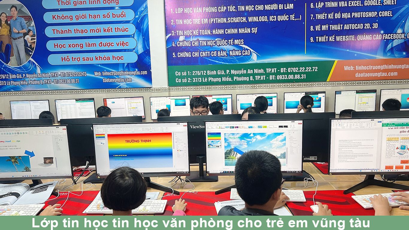Lớp tin học cho trẻ em tại tin học vũng tàu