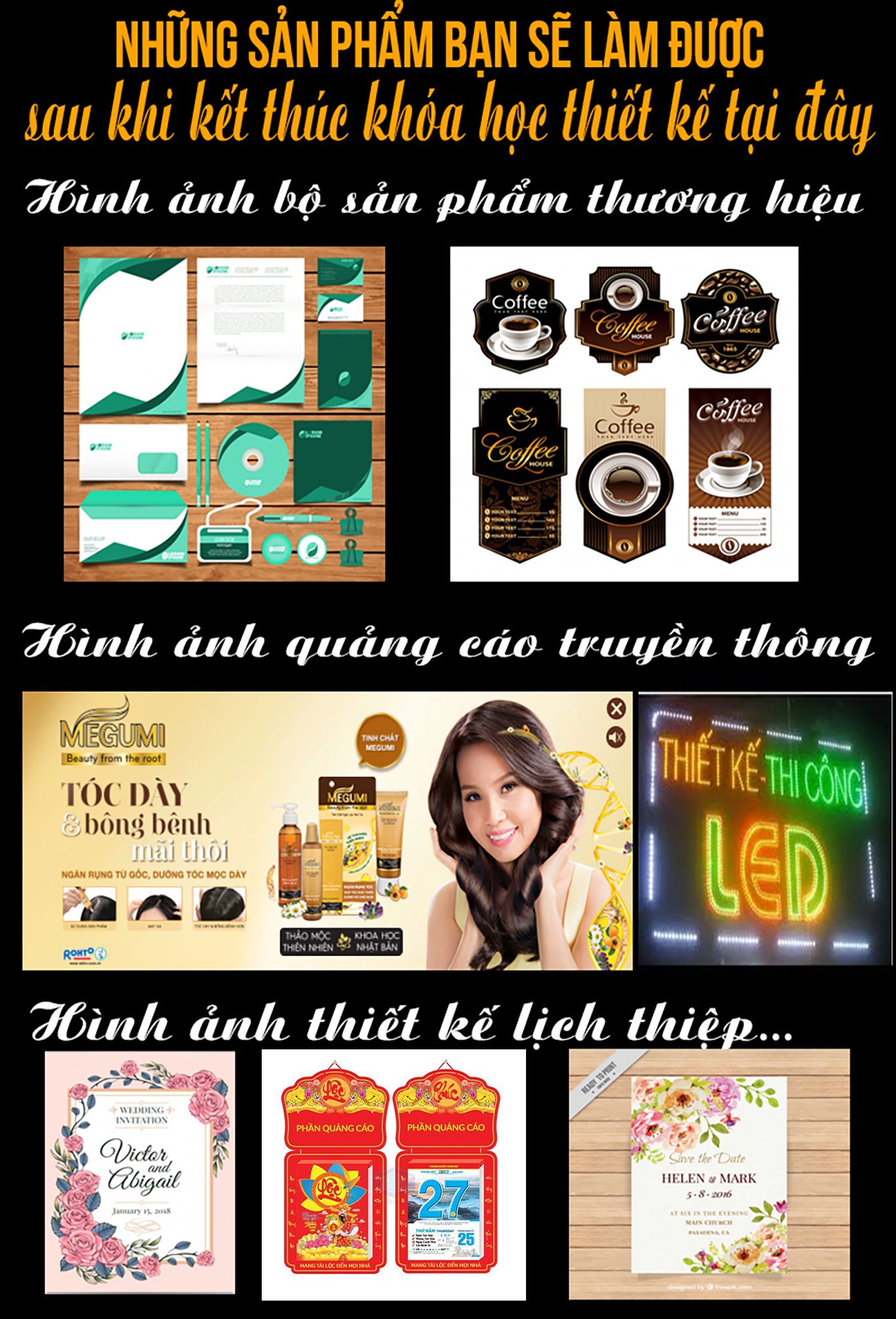 Sản phẩm hoàn thành sau khóa học corel dạy kèm tin học Vũng Tàu