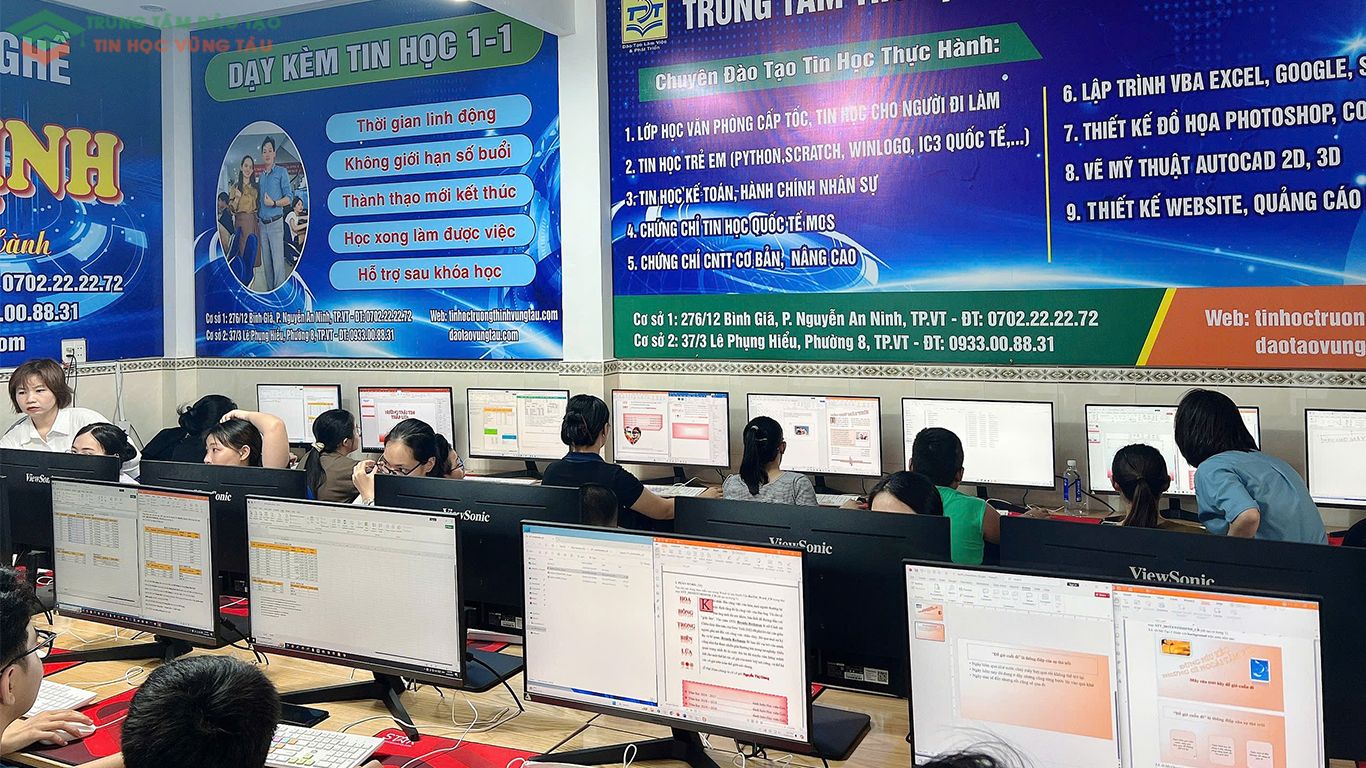 Trung tâm đào tạo tin học văn phòng vũng tàu