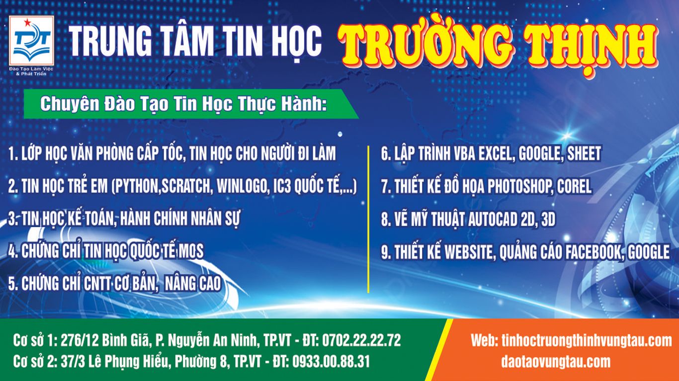 Trung tâm dạy kèm tin học vũng tàu