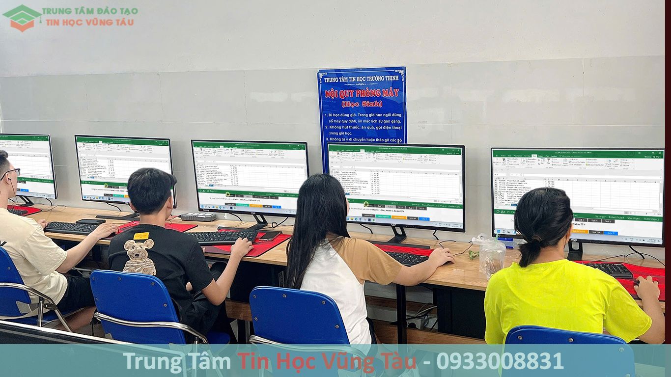 Học mos excel tại vũng tàu kỹ năng tin học văn phòng