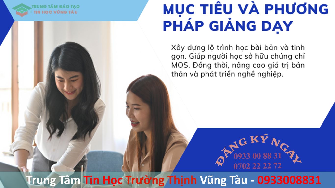 nội dung học mos tại vũng tàu